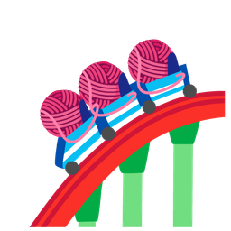yarn and roller coaster