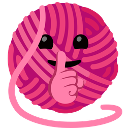 yarn and shushing face