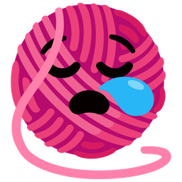 yarn and sleepy face
