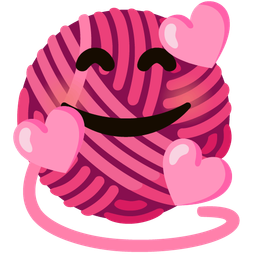 Yarn and Smiling face with hearts