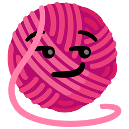 yarn and smirking face