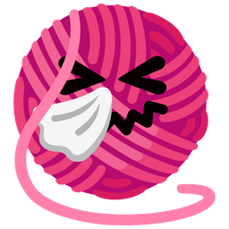 yarn and sneezing face
