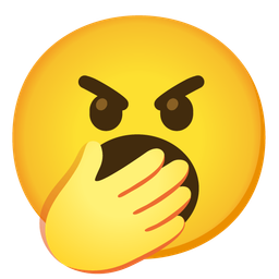 Yawning face and Angry face