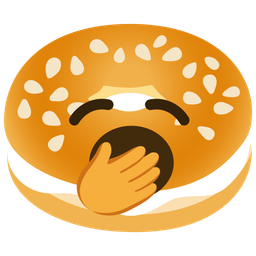 yawning face and bagel