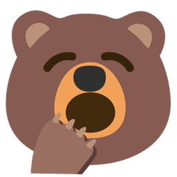 yawning face and bear