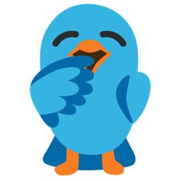 yawning face and bird