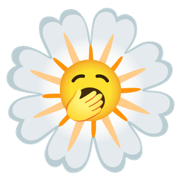 yawning face and blossom