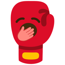 Yawning face and Boxing glove