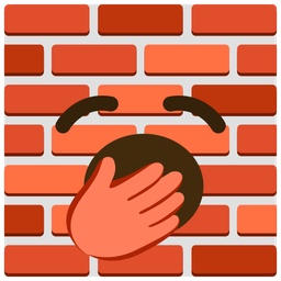 Yawning face and Brick