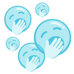 Yawning face and Bubbles