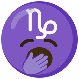 yawning face and Capricorn