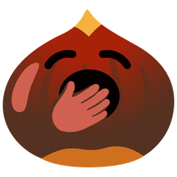Yawning face and Chestnut