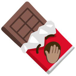 yawning face and chocolate bar