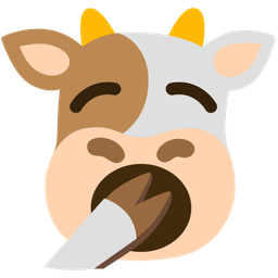 yawning face and cow face