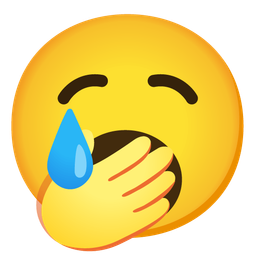 Yawning face and Crying face