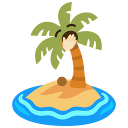 Yawning face and Desert island