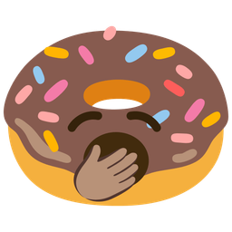 yawning face and doughnut