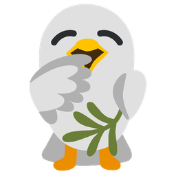 yawning face and dove