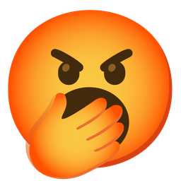 Yawning face and Enraged face