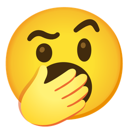 yawning face and face with raised eyebrow