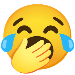 Yawning face and Face with tears of joy