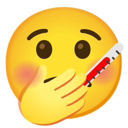 Yawning face and Face with thermometer