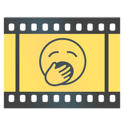 yawning face and film frames