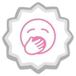 yawning face and fish cake with swirl