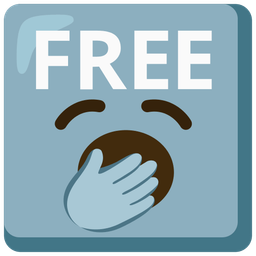 yawning face and FREE button