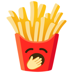 yawning face and french fries
