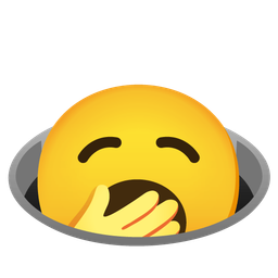 yawning face and hole