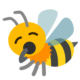 yawning face and honeybee