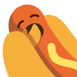 yawning face and hot dog
