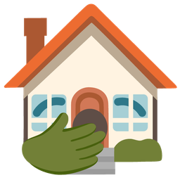 Yawning face and House