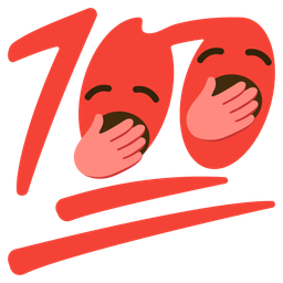 yawning face and hundred points