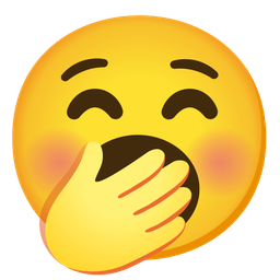 Yawning face and Kissing face with closed eyes