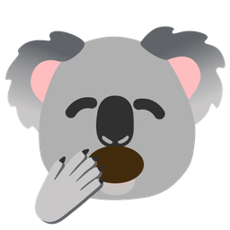 yawning face and koala
