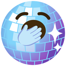 Yawning face and Mirror ball