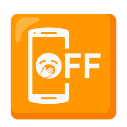 yawning face and mobile phone off