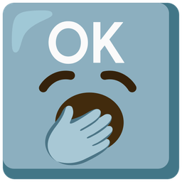 yawning face and OK button