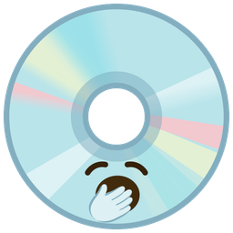 yawning face and optical disk