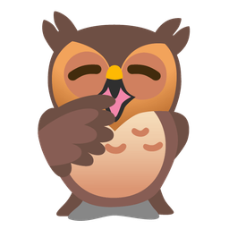 yawning face and owl