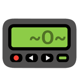 yawning face and pager