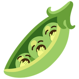 Yawning face and Pea pod