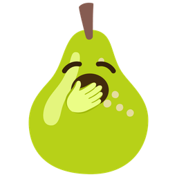 Yawning face and Pear