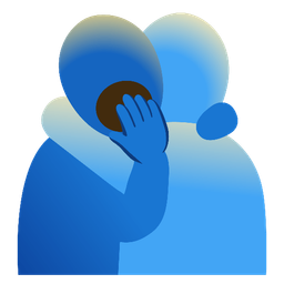 yawning face and people hugging