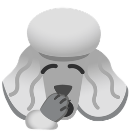 yawning face and poodle