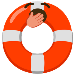 yawning face and ring buoy