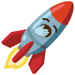 yawning face and rocket