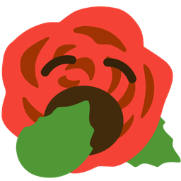 yawning face and rose